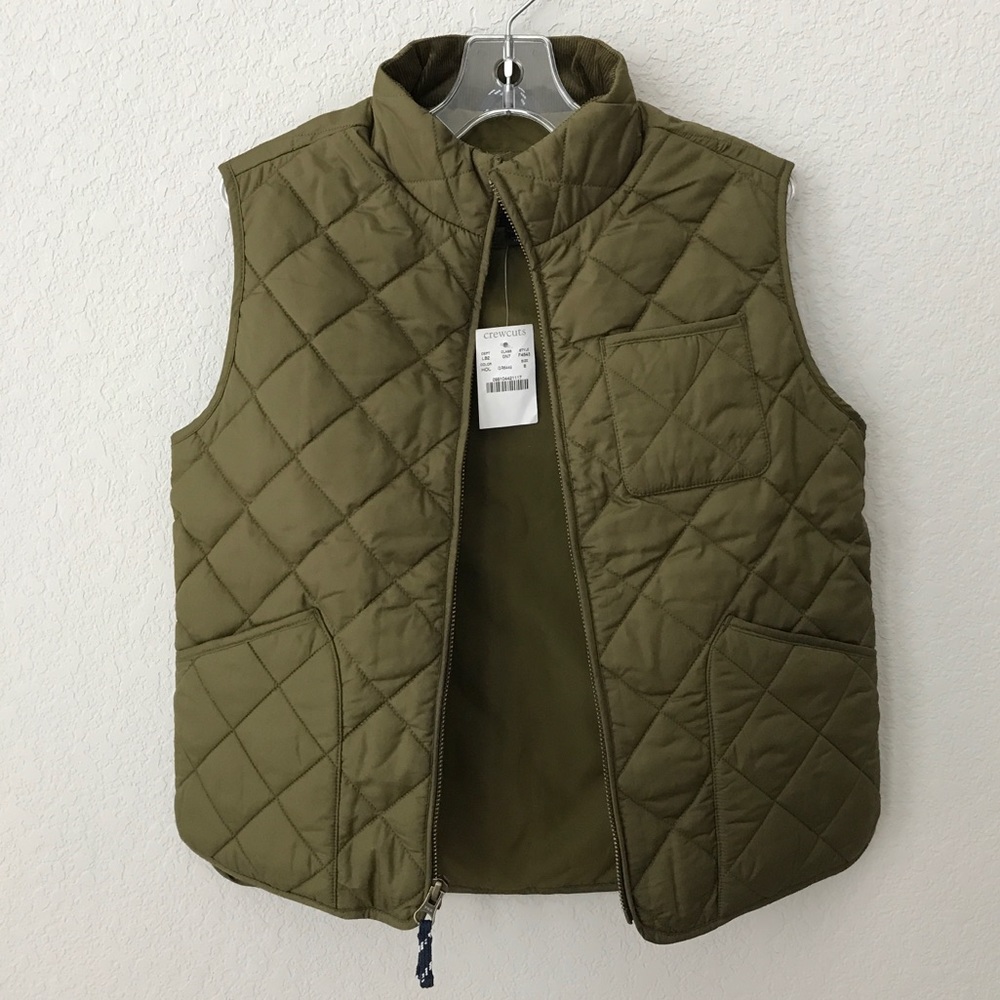 NWT Crewcuts Boys Sussex Quilted Vest Size 8